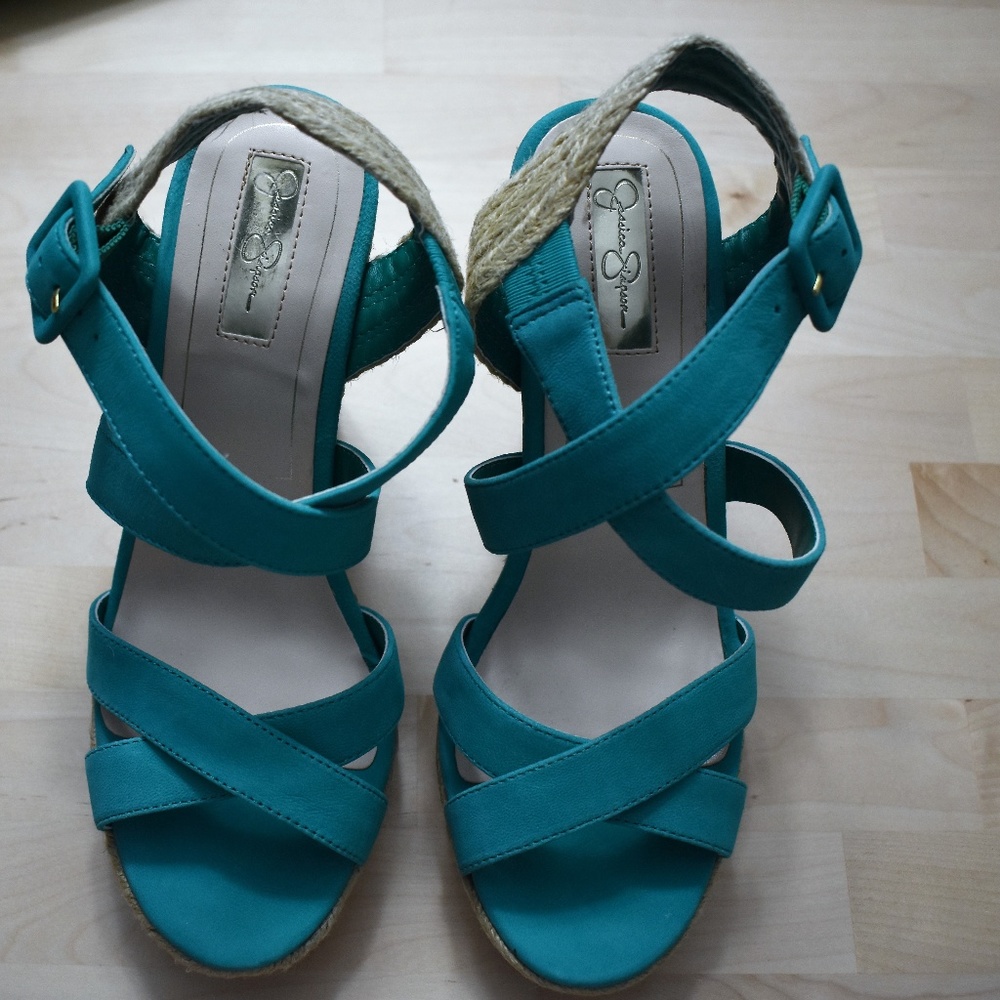 Aqua Jessica Simpson Wedges